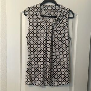 Stylish Geometric Print Sleeveless Top Banana Republic (L)